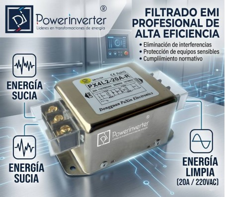 SUPRESOR DE RUIDO - FILTRO EMI 220VAC - 20A